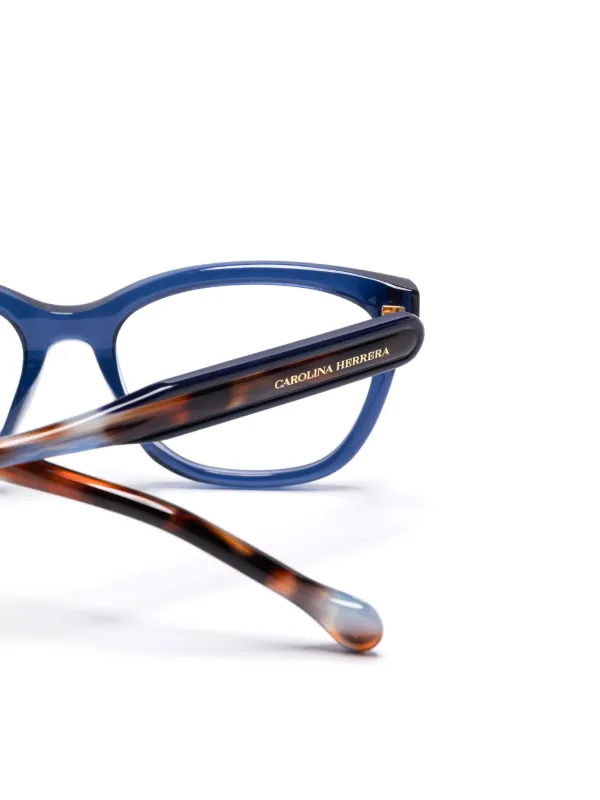 Carolina Herrera square-frame Glasses | Blue | FARFETCH display picture 3