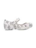 Melissa dog-print ballet flats - White