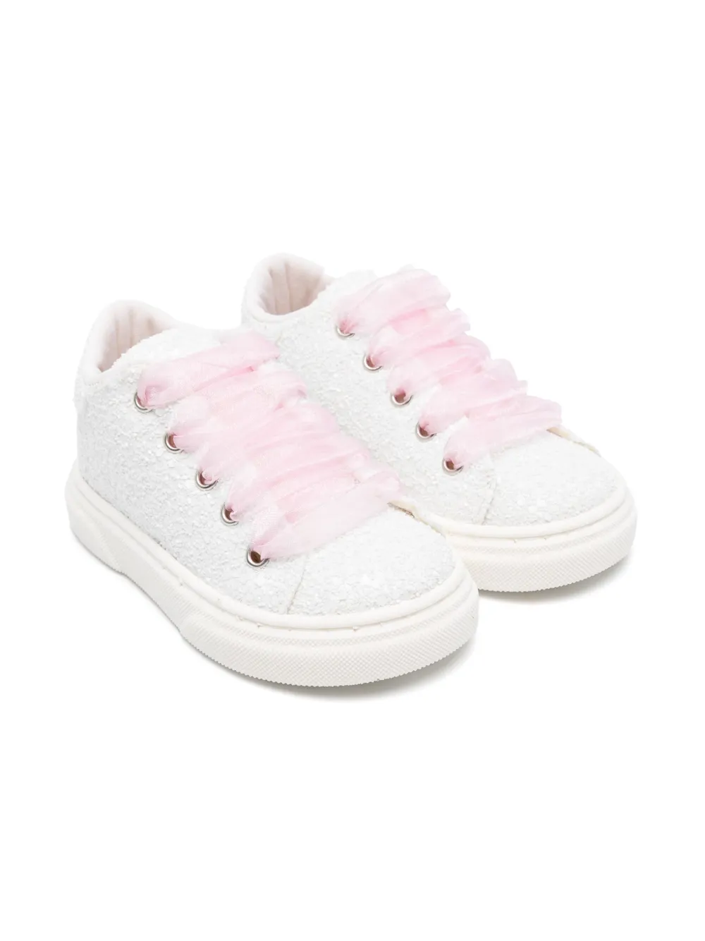 BabyWalker Sneakers met glitter Wit