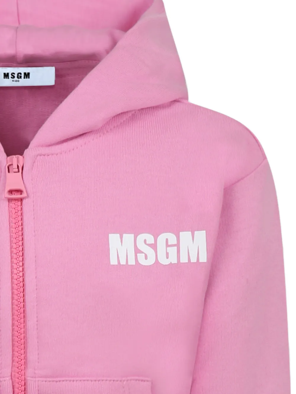 MSGM Kids Hoodie met logoprint Roze
