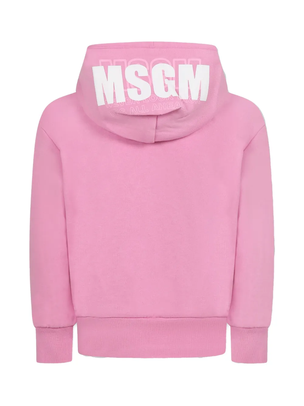 MSGM Kids logo-print hoodie - Roze