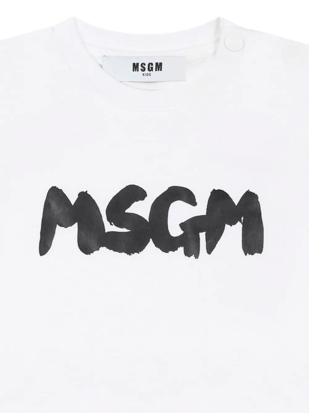 MSGM Kids T-shirt met logoprint Wit