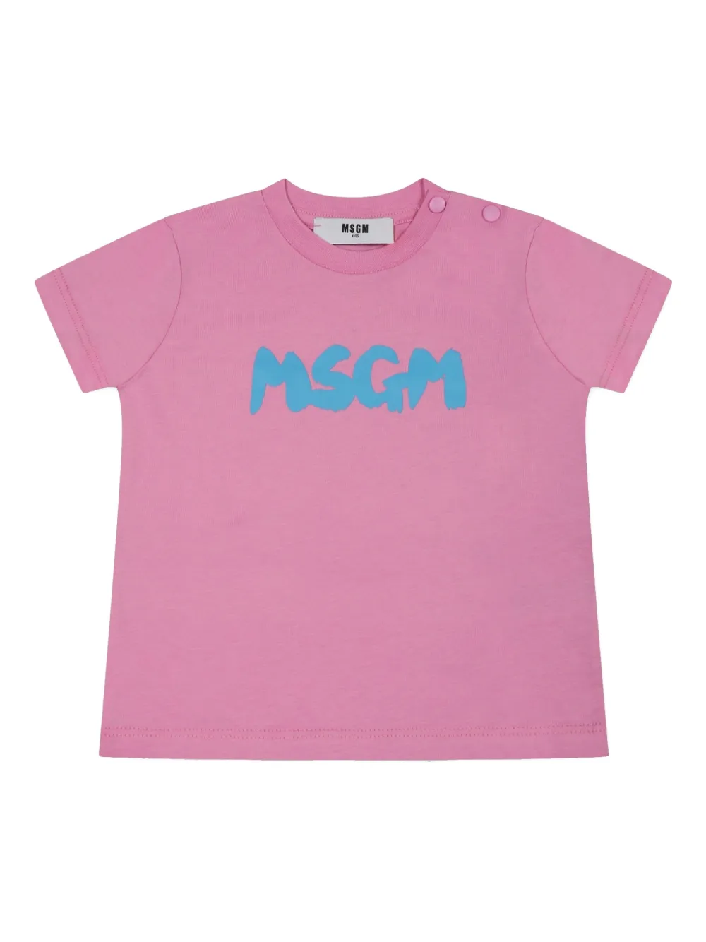 Msgm Logo-print Cotton T-shirt In Pink
