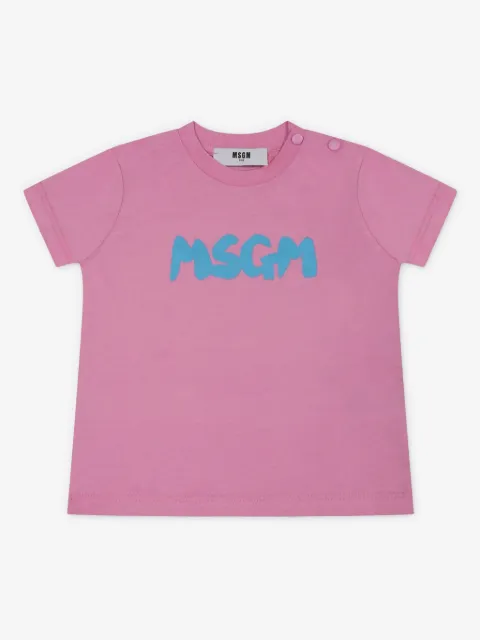 MSGM Kids logo-print cotton t-shirt 