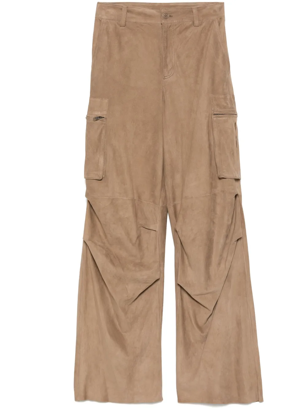 suede cargo trousers