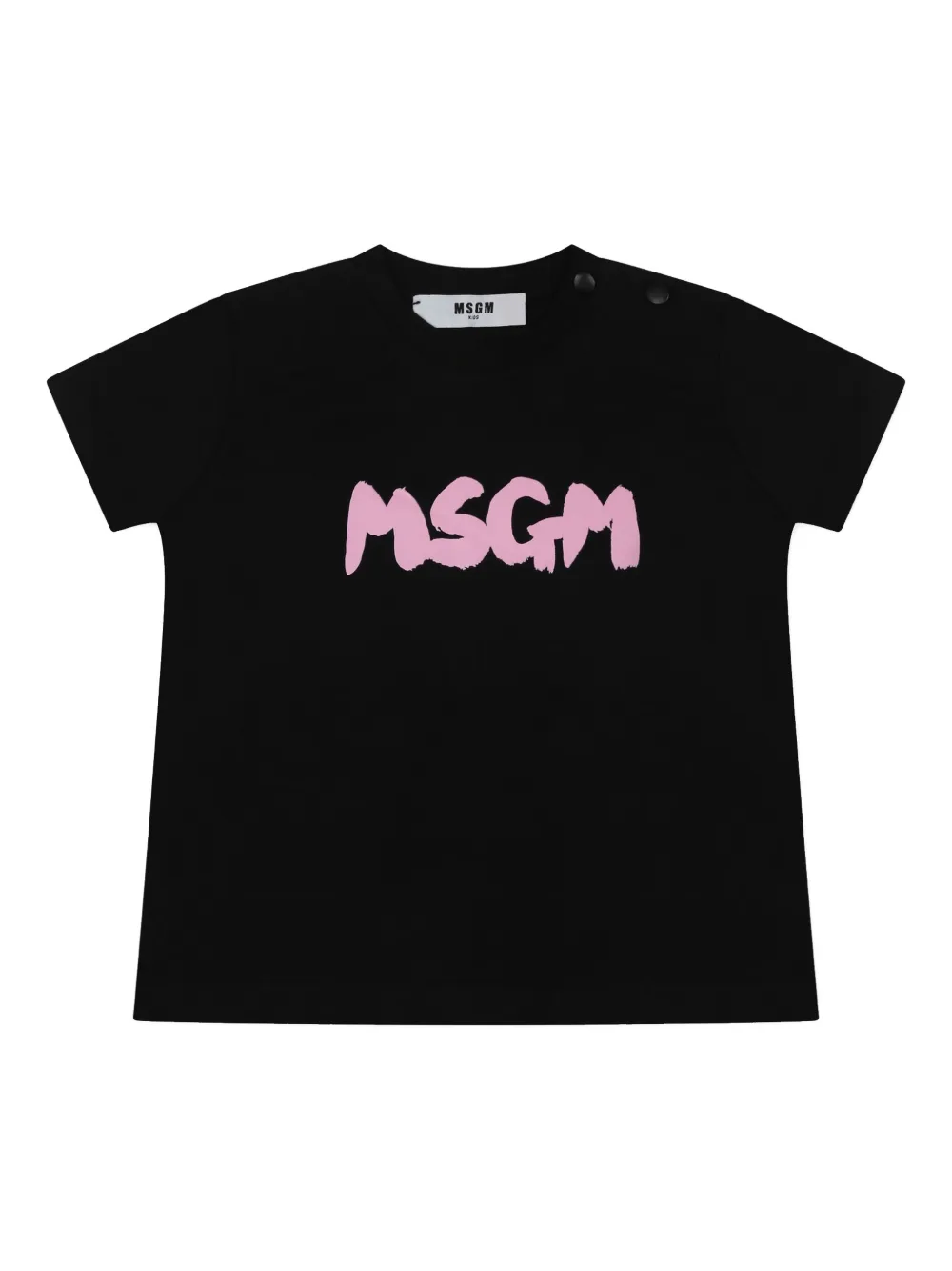 MSGM Kids Katoenen T-shirt met logoprint Zwart