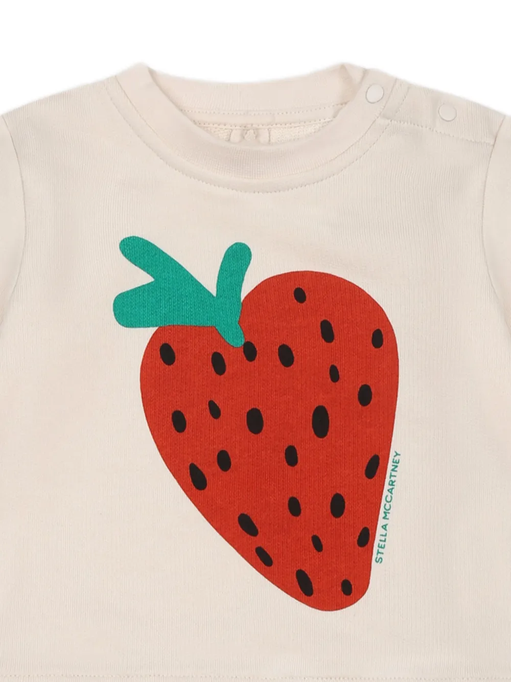Stella McCartney Kids Sweater met aardbeienprint Wit