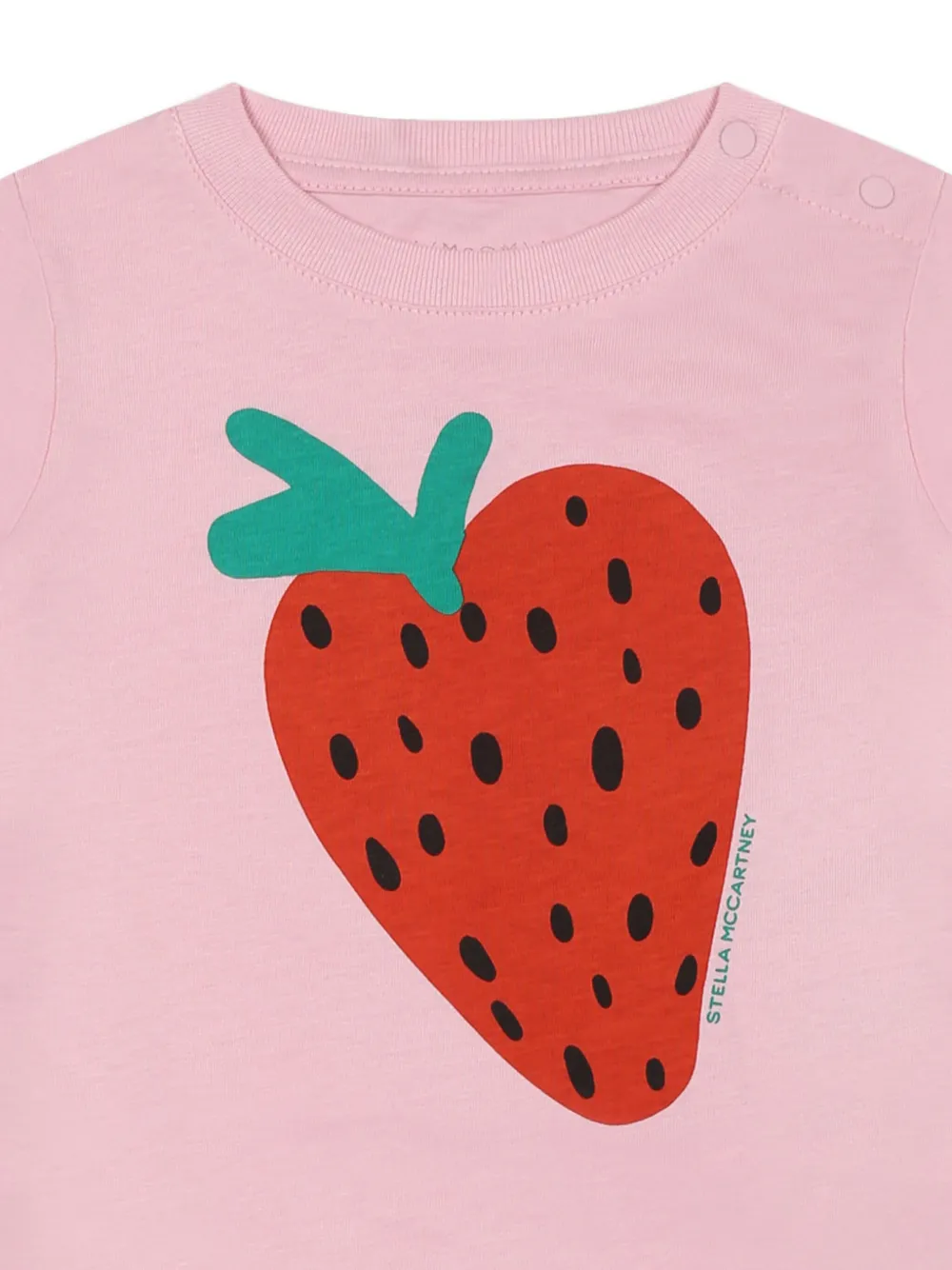 Shop Stella Mccartney Strawberry-print T-shirt In Pink