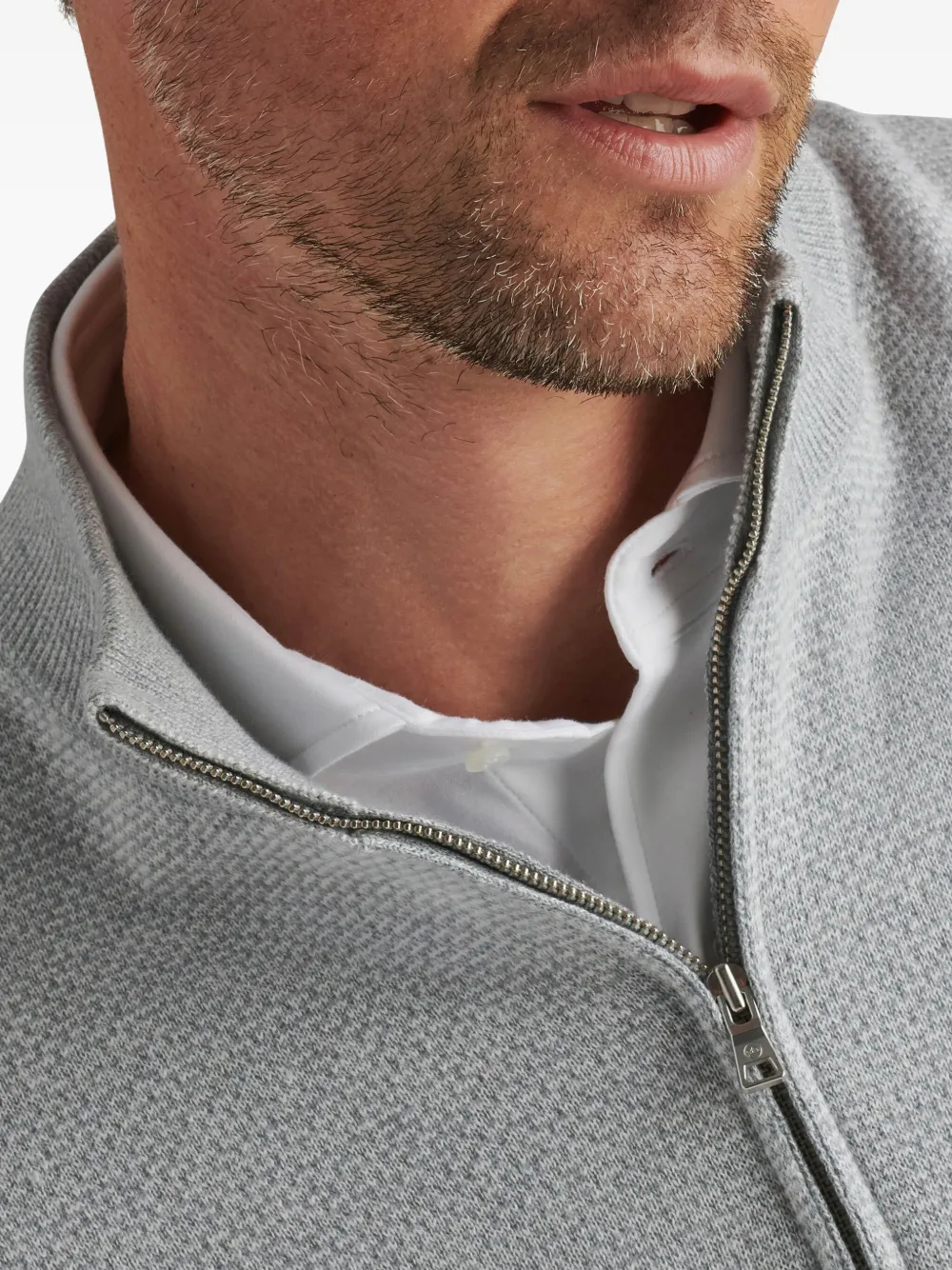 Peter Millar Trui met rits Grijs