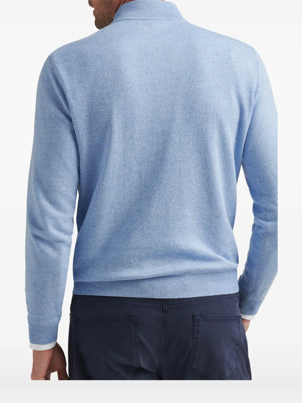 Peter Millar Trui met halve rits Blauw