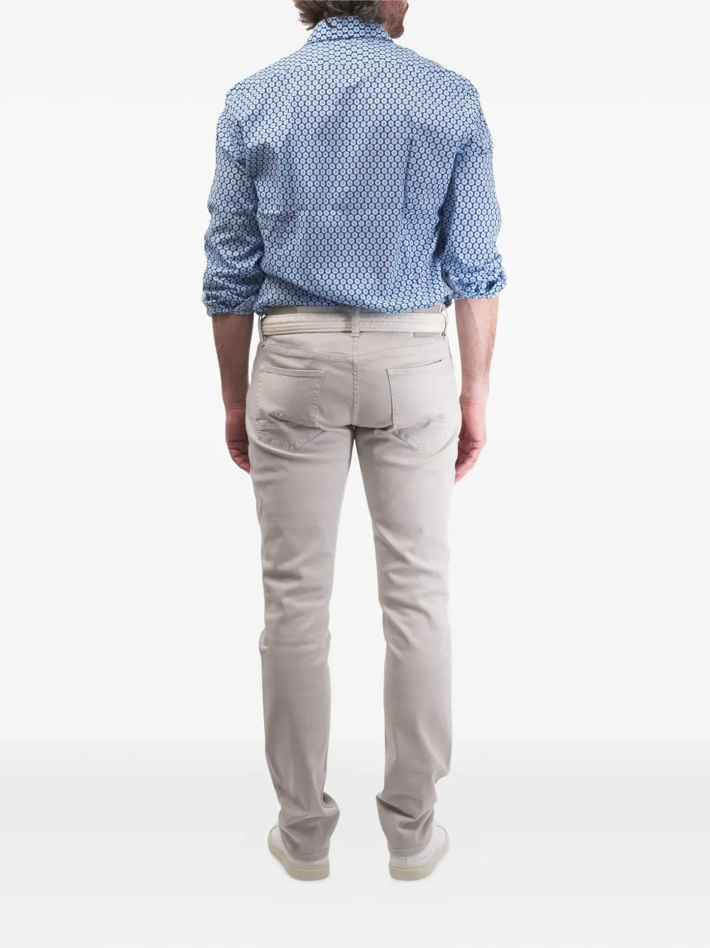 Fedeli Overhemd met bloemenprint - Blauw
