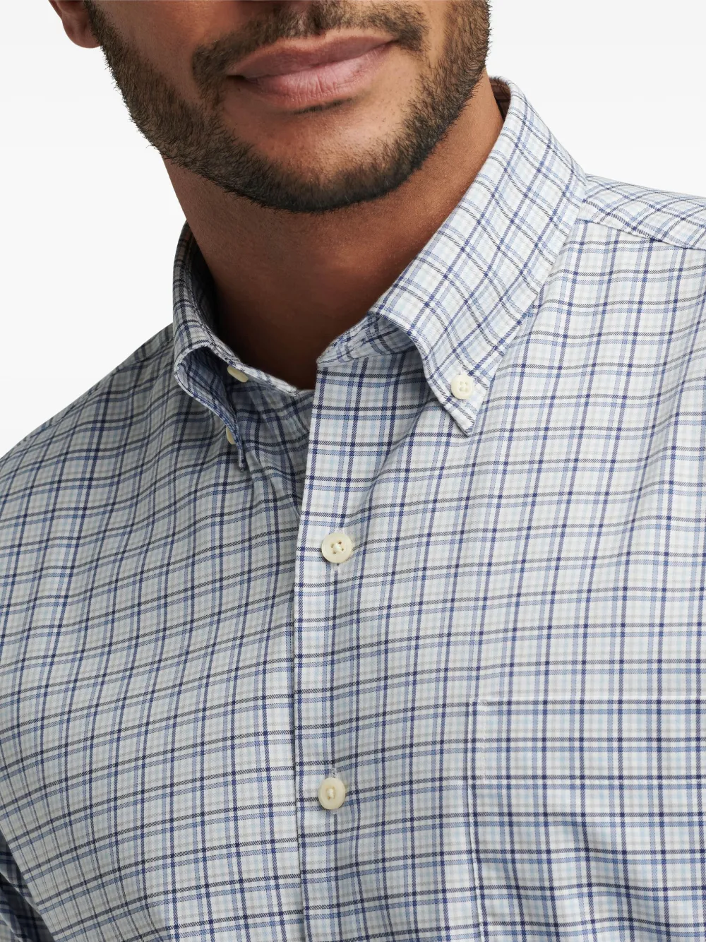 Peter Millar Geruite overhemd met knopen Blauw