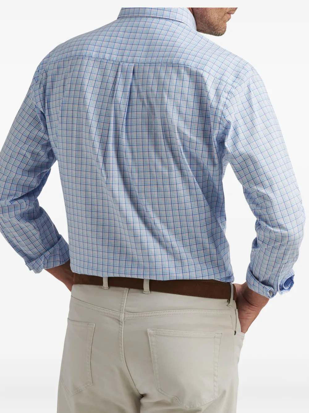Peter Millar check-patterned button-up shirt | Image 2