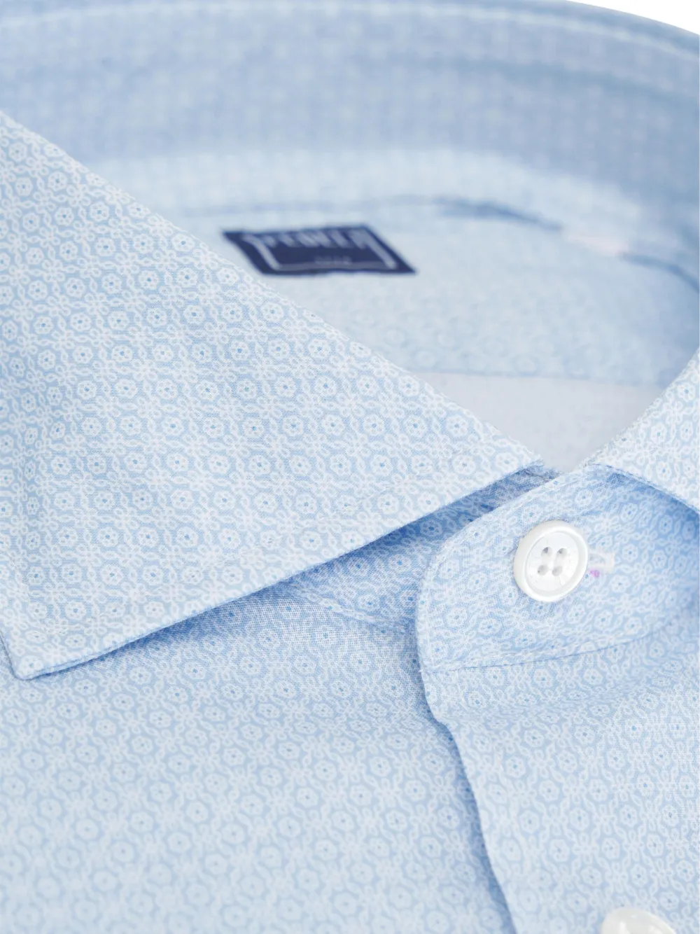 Fedeli geometric-print shirt - Blauw