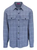 Isaia check-pattern shirt - Blue