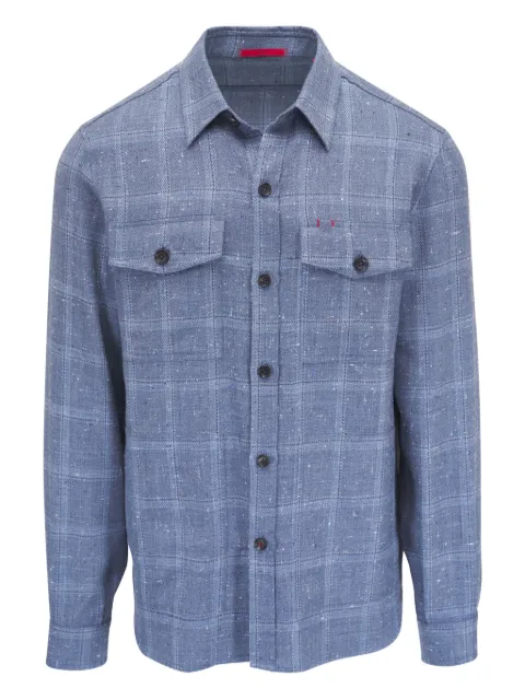 Isaia camisa con cuadros estampados