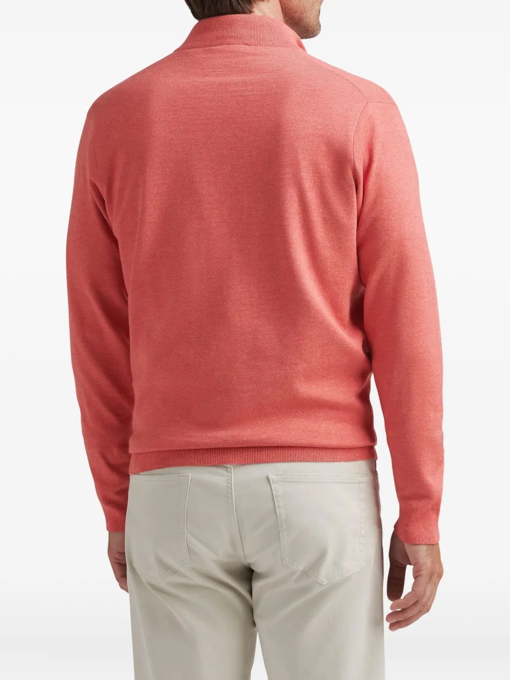 Peter Millar Trui met halve rits Roze