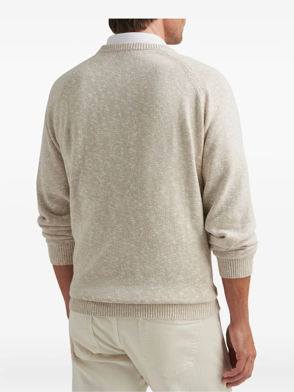 Peter Millar Trui met V-hals Beige