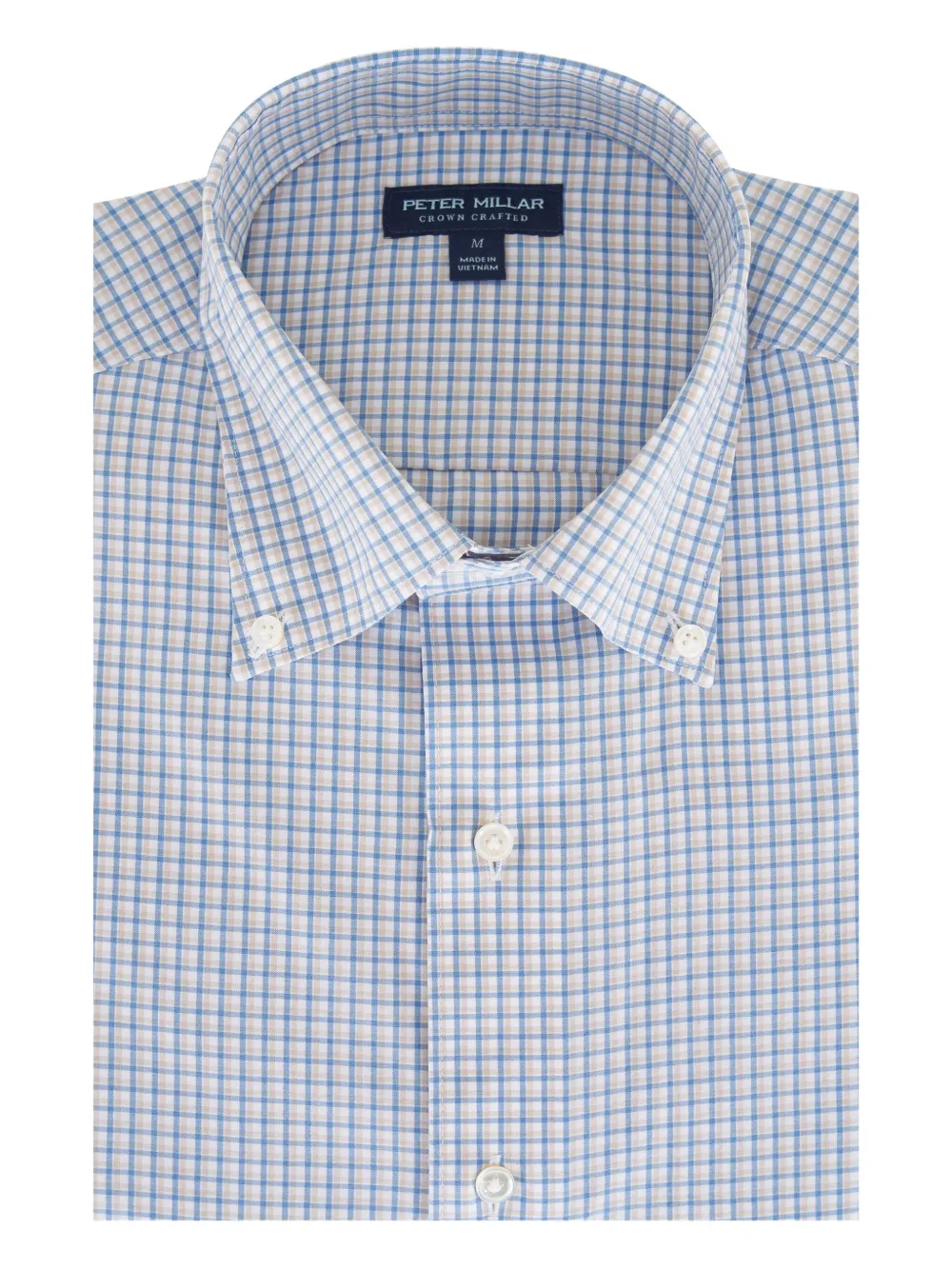 Peter Millar check-patterned button-down shirt | Blue | Image 1