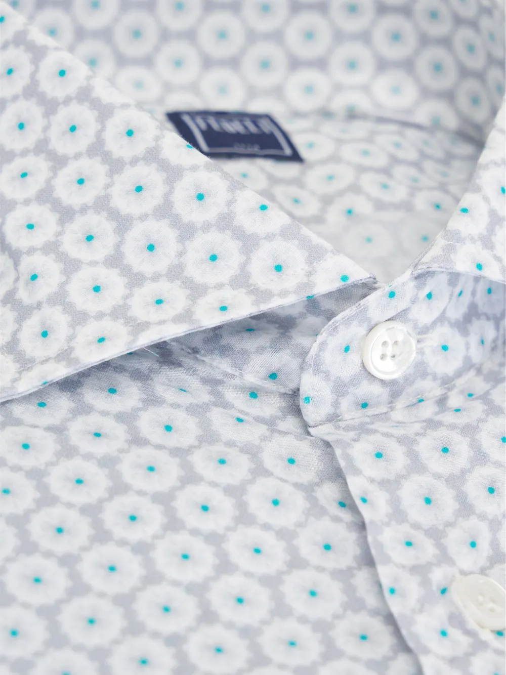 Fedeli Overhemd met bloemenprint Grijs