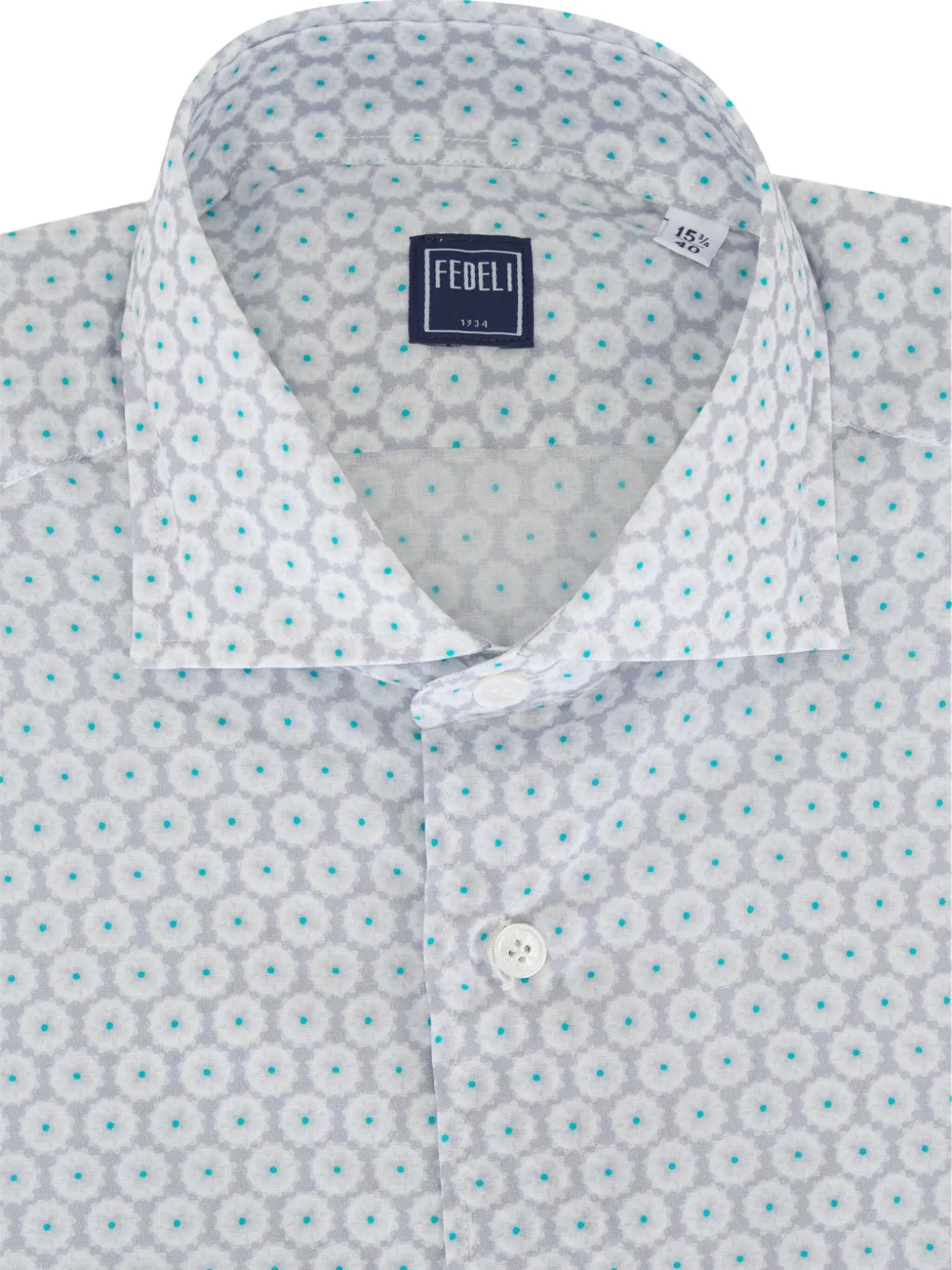 Fedeli floral-pattern shirt - Grijs