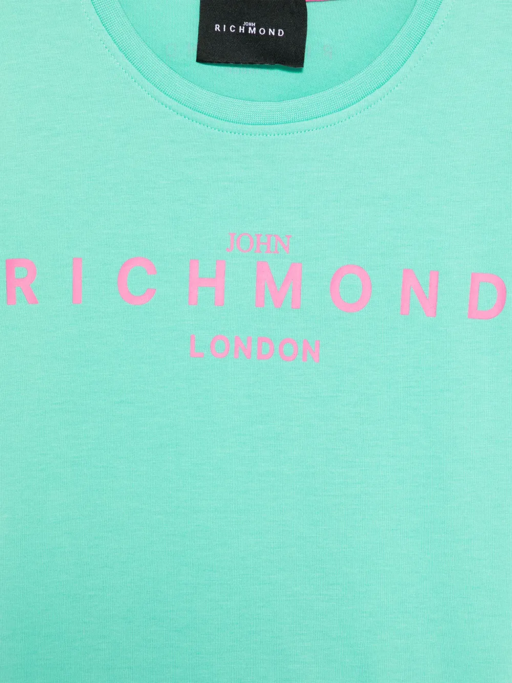 John Richmond Junior T-shirt met logoprint Groen