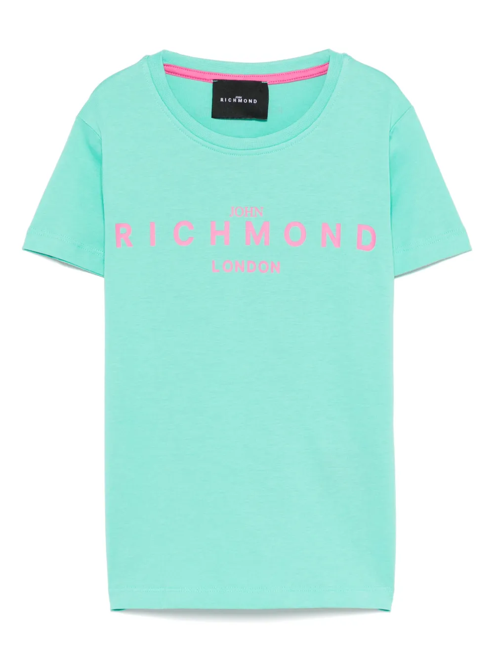 John Richmond Junior T-shirt met logoprint Groen