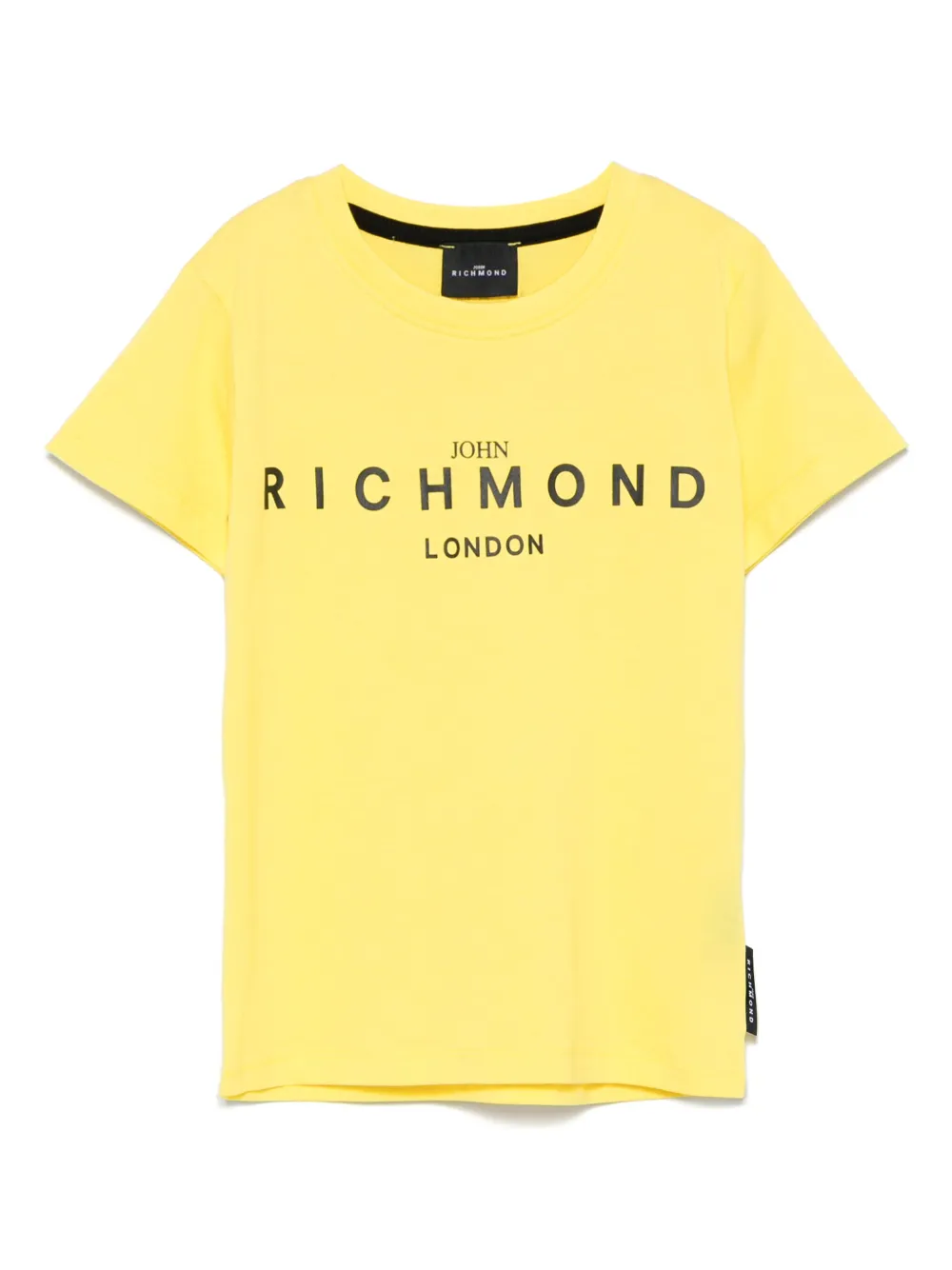 John Richmond Junior T-shirt met logoprint Geel