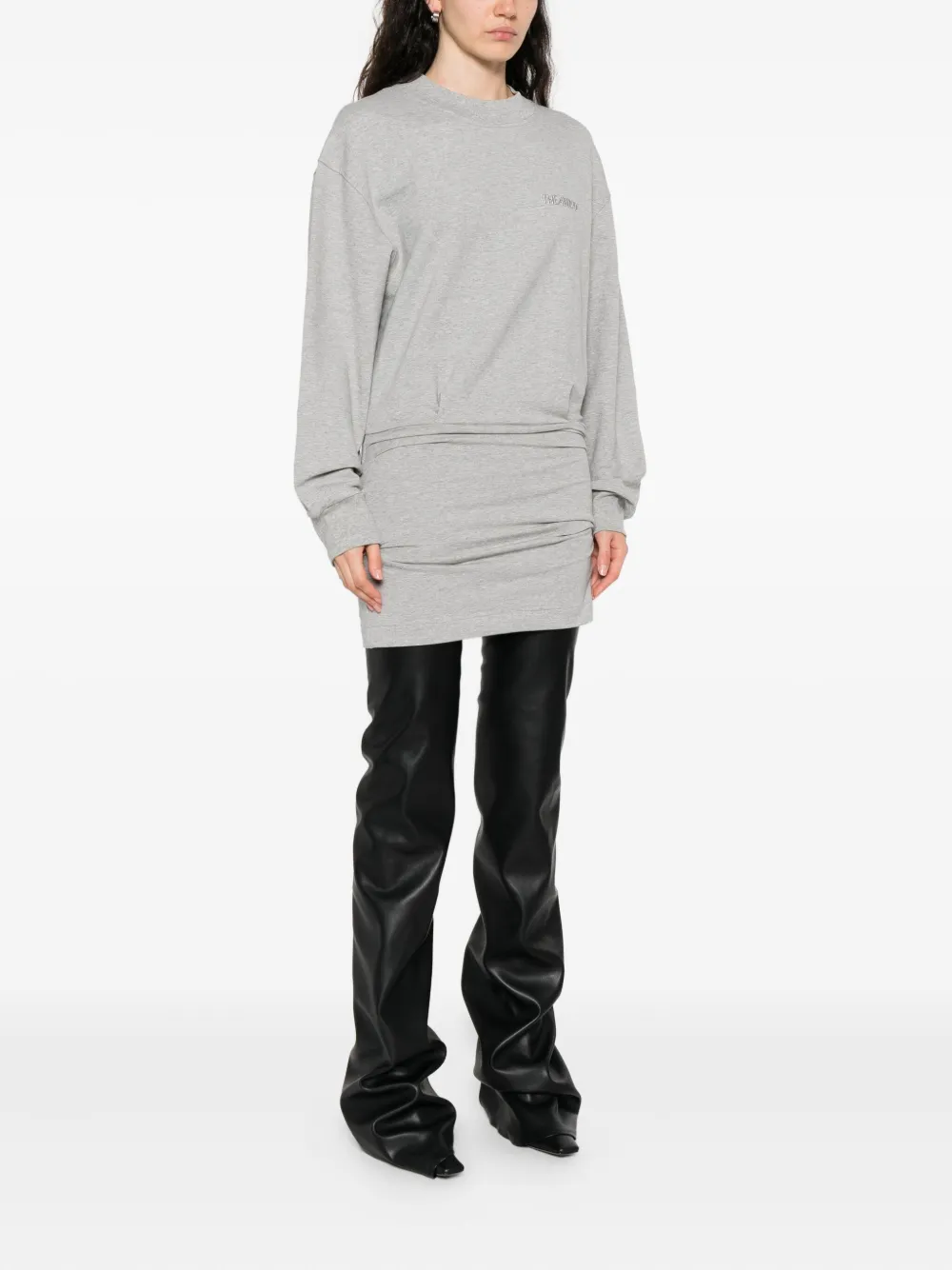 The Attico long sleeve mini dress Grijs