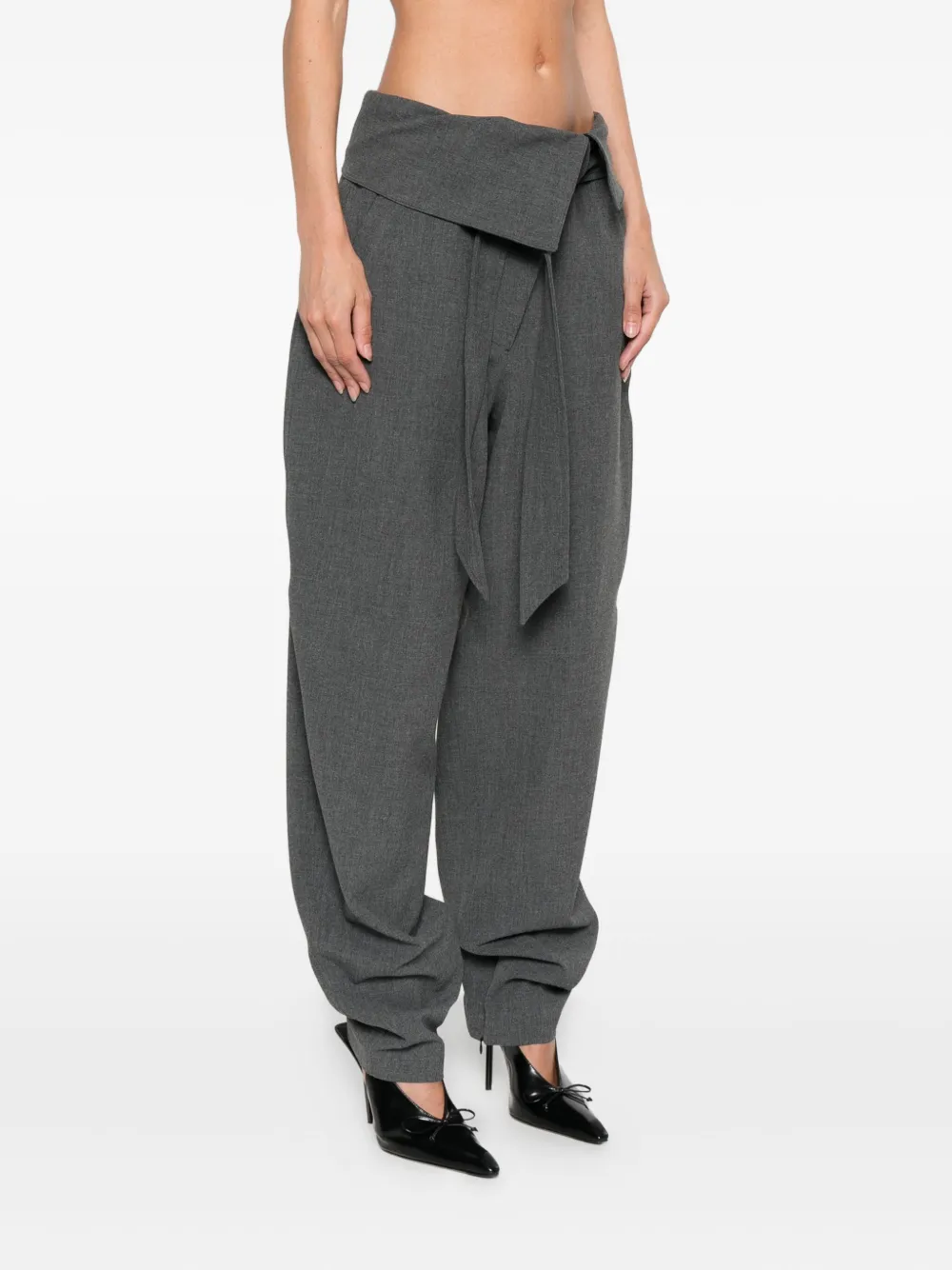 The Attico fold waist trousers Grijs