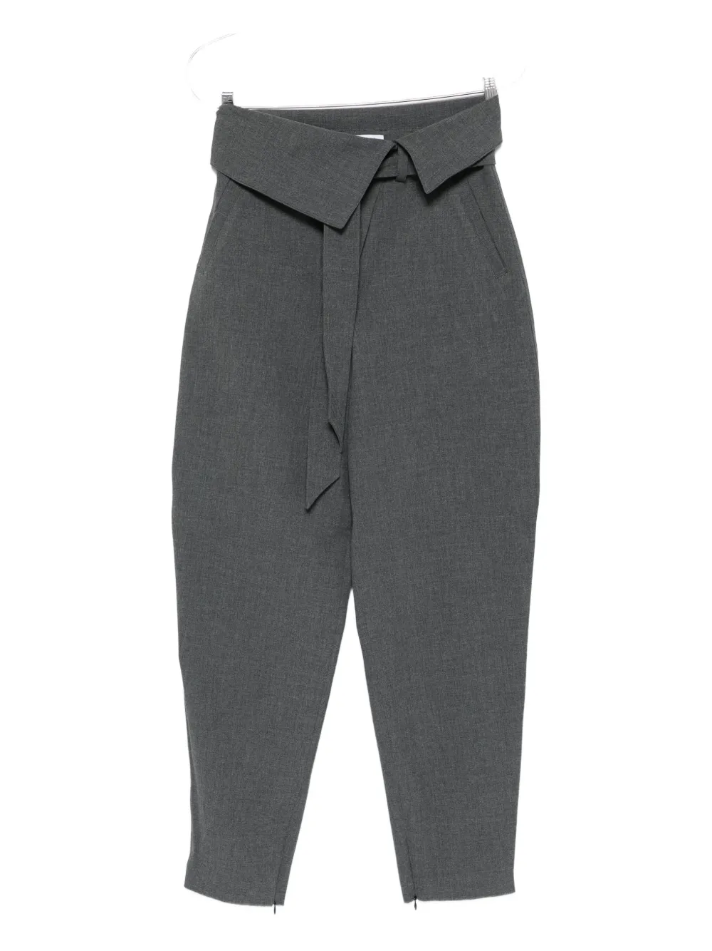 Attico High Waist Casual Pants In Gray