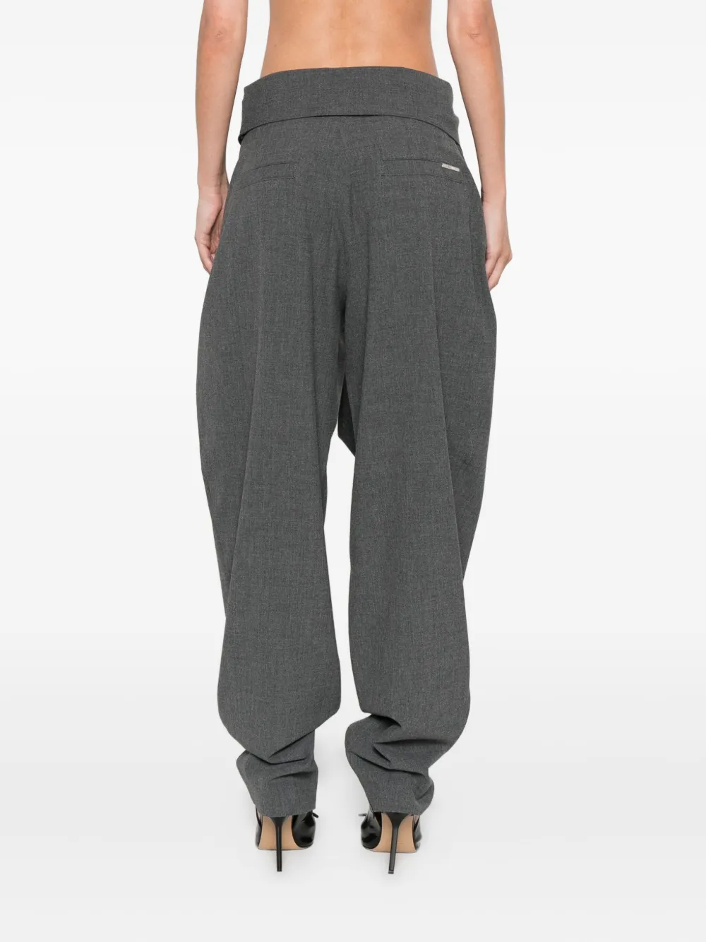 The Attico fold waist trousers Grijs