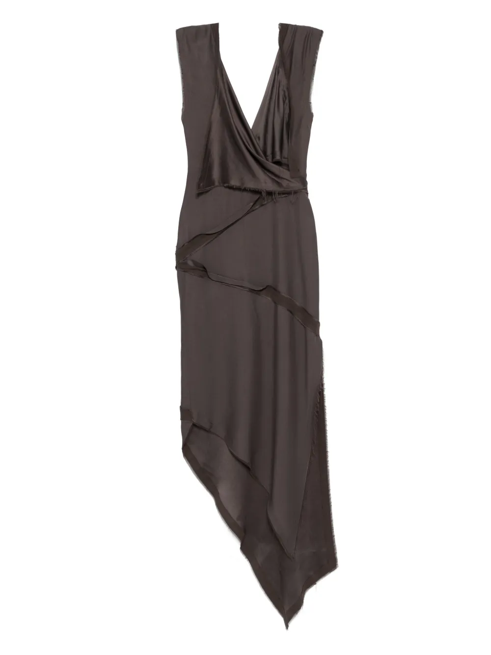 The Attico twist-detailing midi dress Bruin