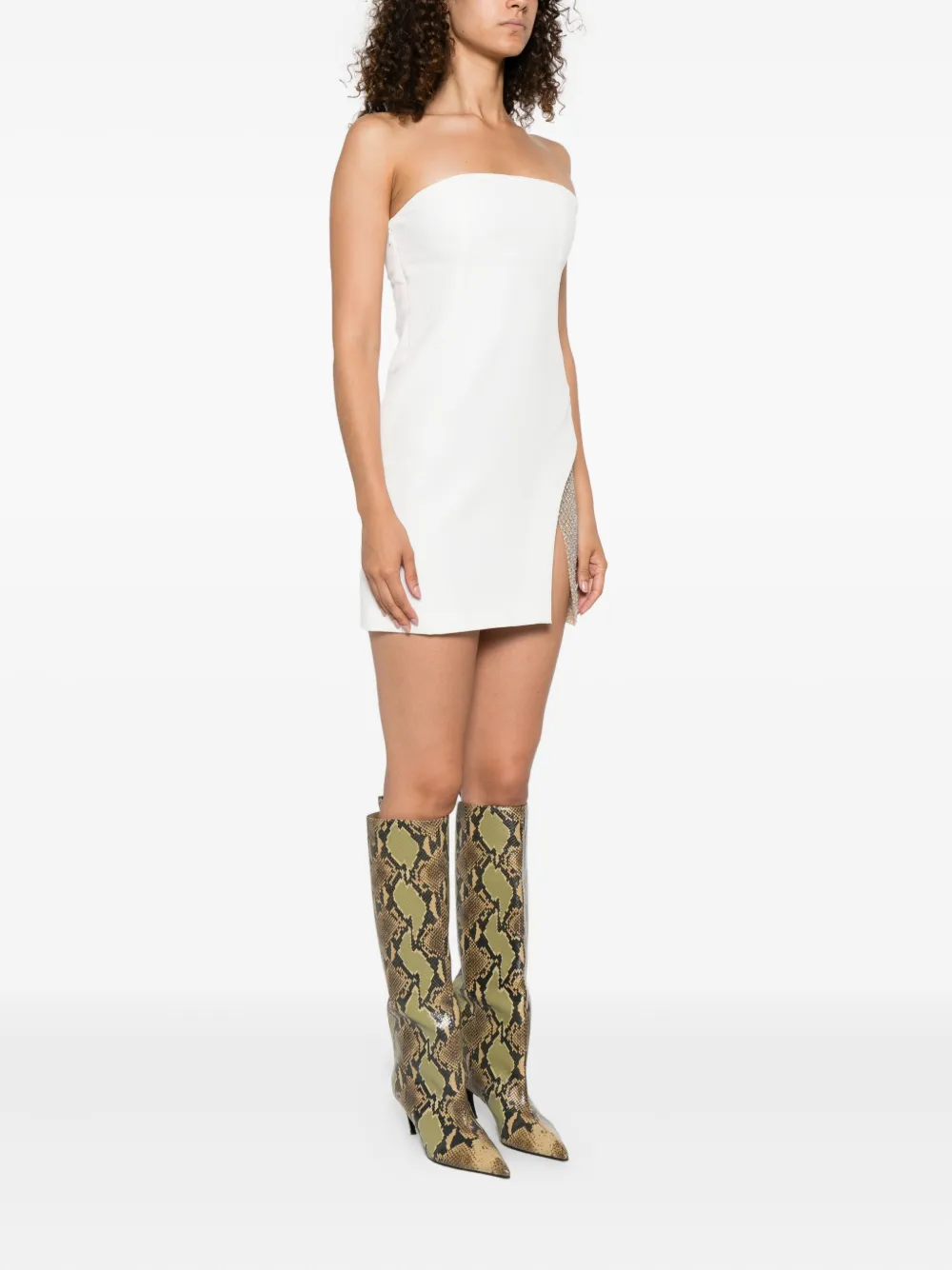 The Attico Strapless mini-jurk Wit