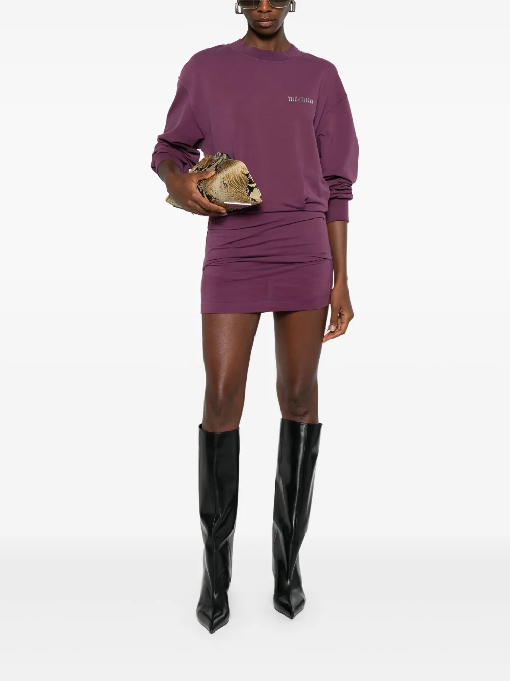 The Attico Jersey mini-jurk Rood