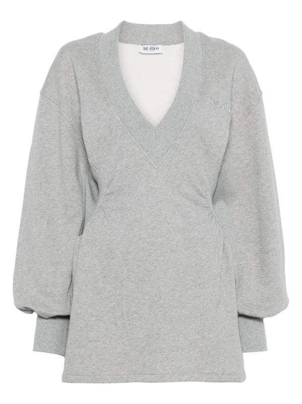 THE ATTICO - Grey Cotton mini Dress THE ATTICO - Grey Cotton mini Dress