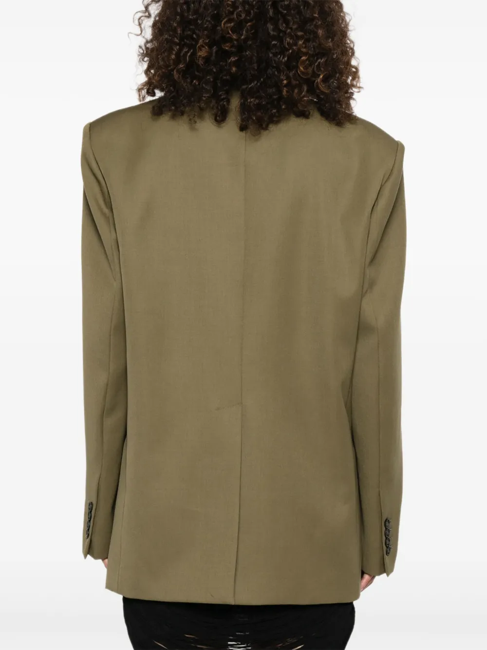 The Attico Blazer met enkele rij knopen Groen