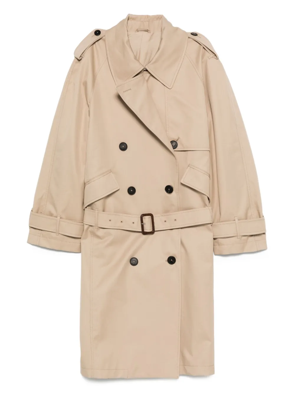 The Attico double-breasted trench coat Beige