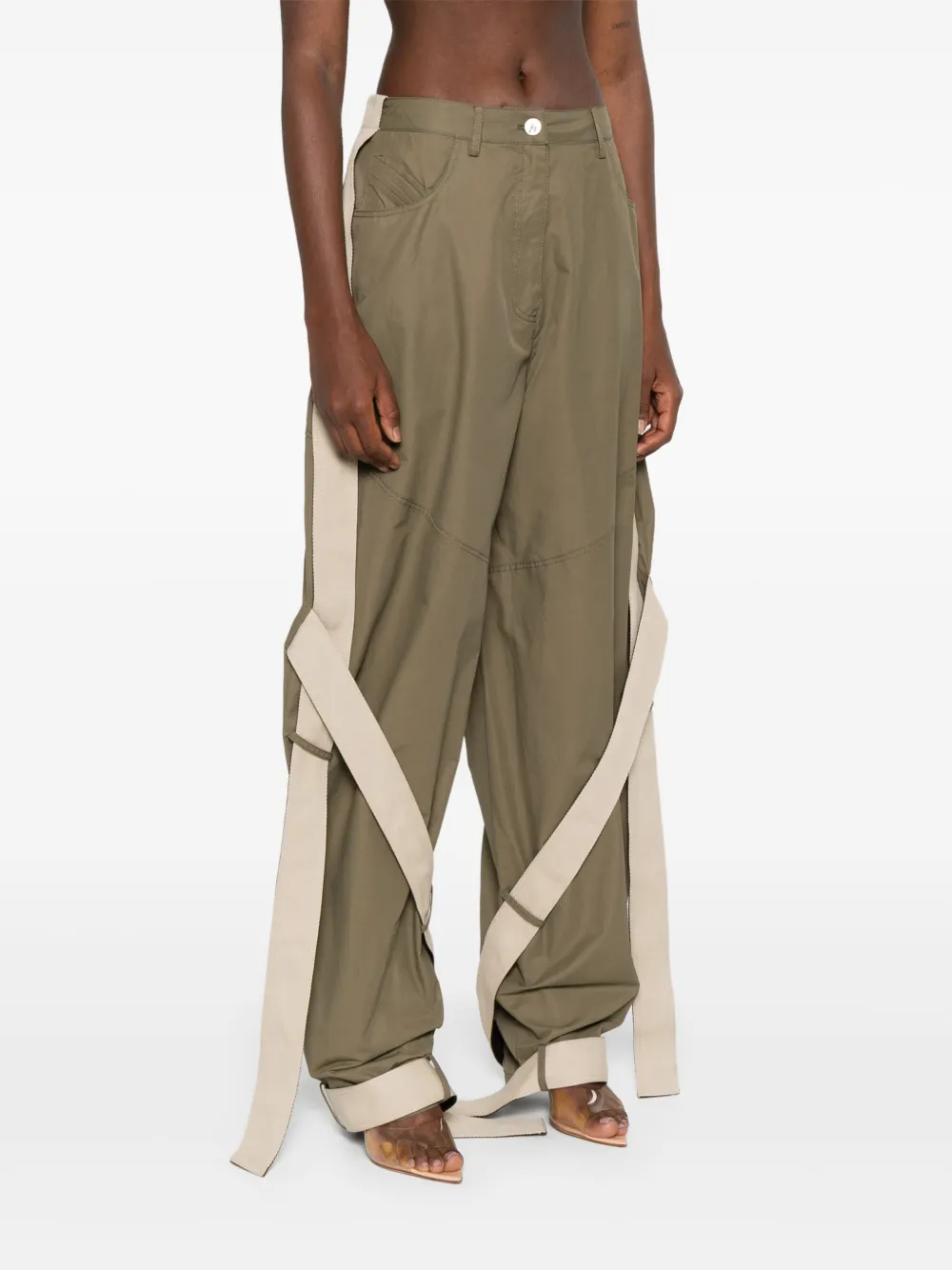 The Attico multi-string trousers Groen