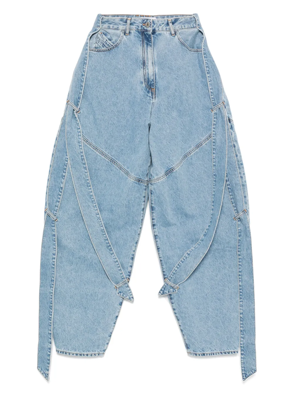 The Attico Jeans met meerdere kettingen Blauw