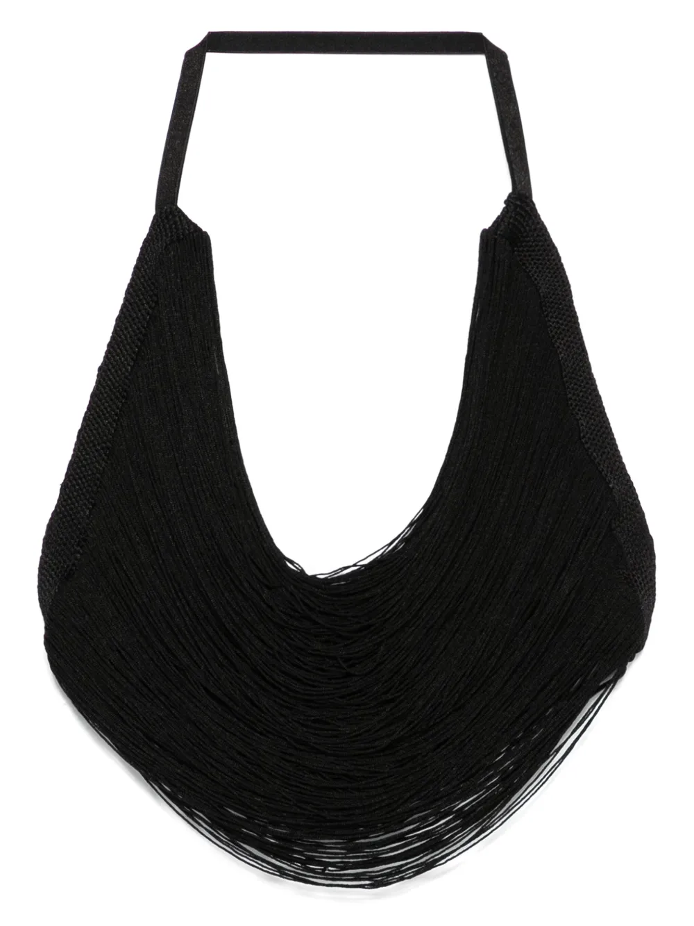 The Attico multi-strings crop top | Black | Image 1