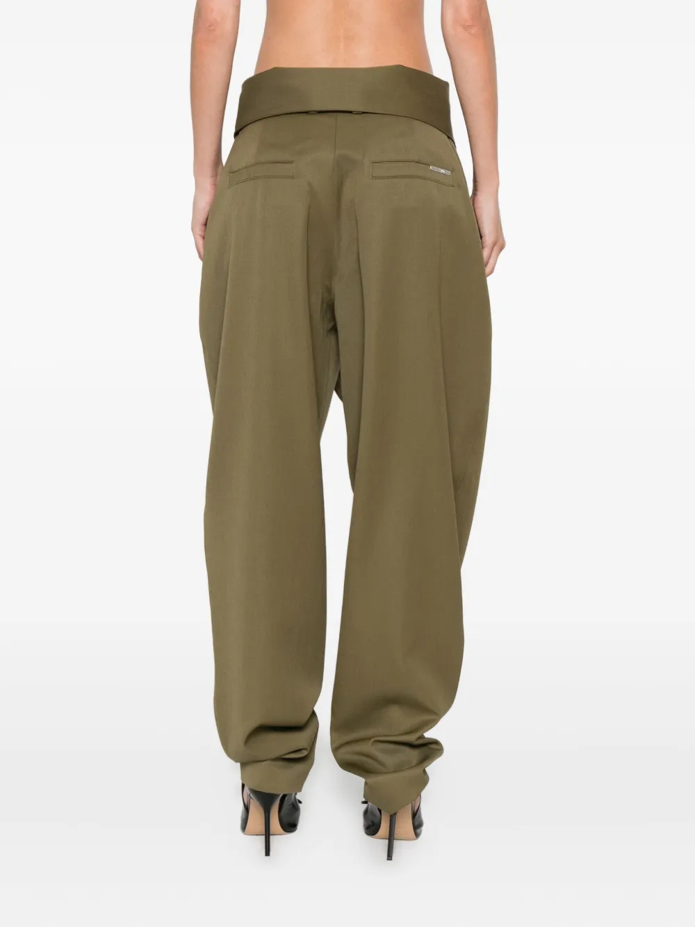 The Attico tapered trousers Groen