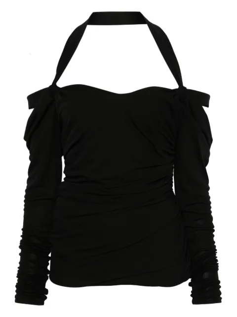 The Attico halterneck long-sleeves mini dress