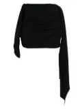 The Attico draped knot mini skirt - Black