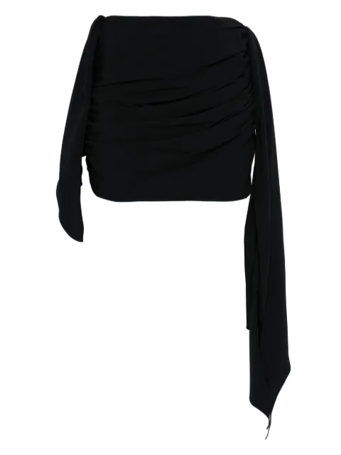 The Attico draped knot mini skirt