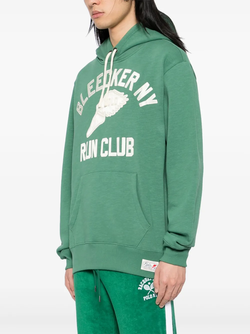 Polo Ralph Lauren Slub fleece hoodie met grafische print Groen