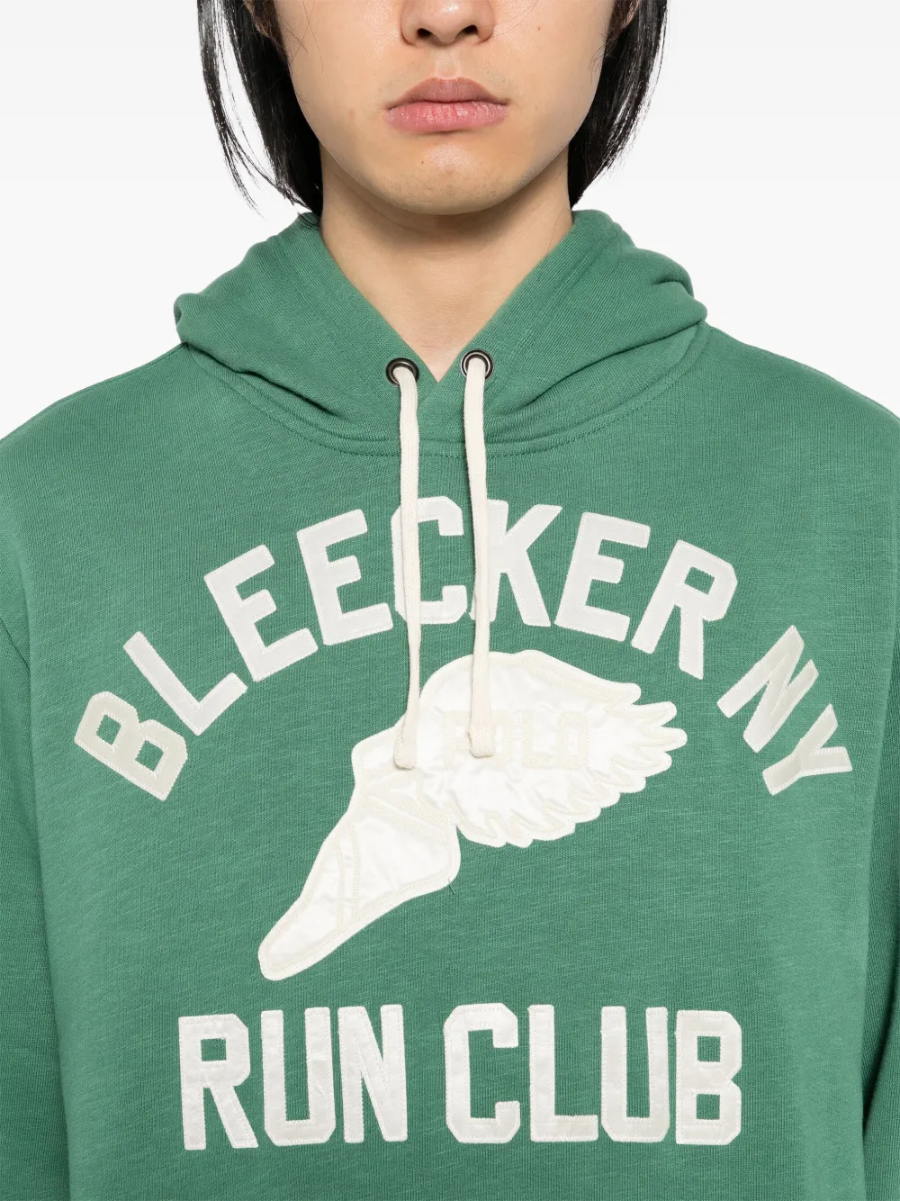 Polo Ralph Lauren Slub fleece hoodie met grafische print Groen