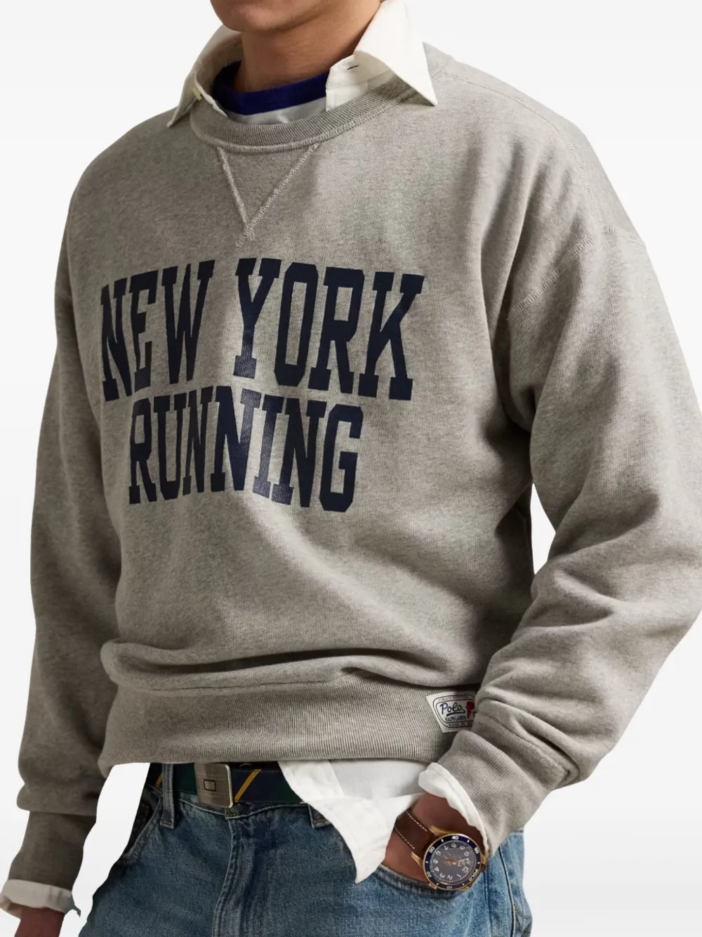 Polo Ralph Lauren Sweater met tekst Grijs