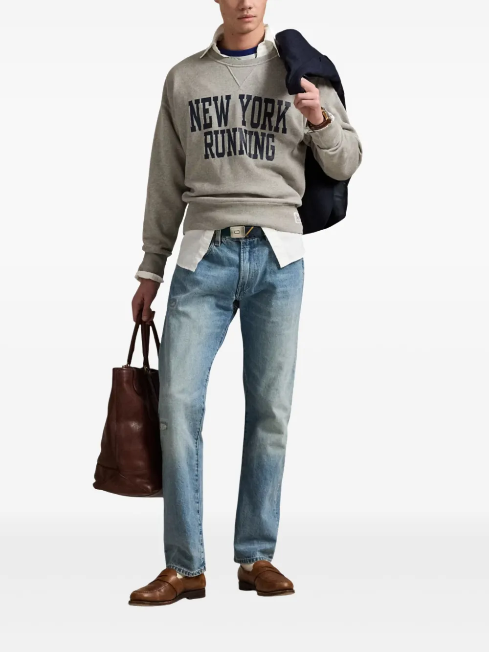 Polo Ralph Lauren Sweater met tekst Grijs