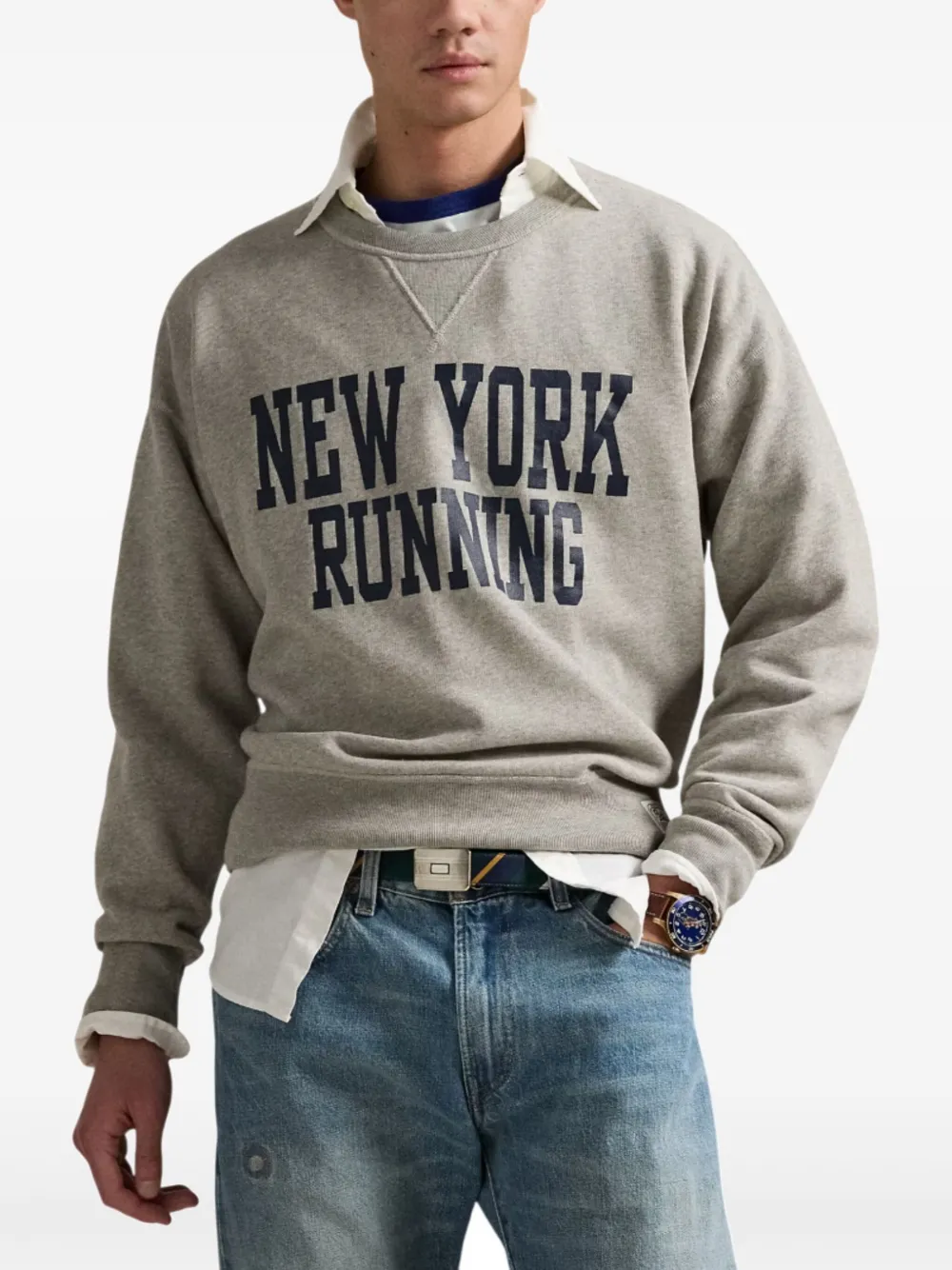 Polo Ralph Lauren Sweater met tekst Grijs